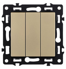 Выключатель трехклавишный без рамки Kollinger Asthetik AS-710GD