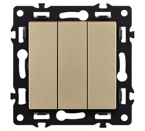 Выключатель трехклавишный без рамки Kollinger Asthetik AS-710GD