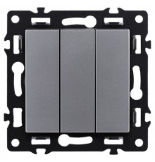 Выключатель трехклавишный без рамки Kollinger Asthetik AS-710GY