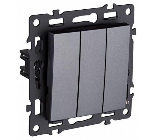 Выключатель трехклавишный без рамки Kollinger Asthetik AS-710GY