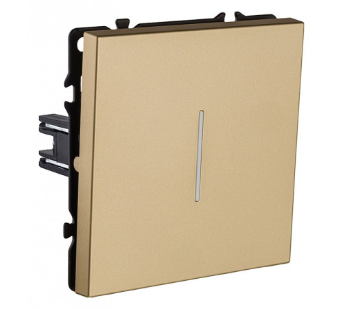 Выключатель проходной одноклавишный с подсветкой без рамки Kollinger Eclipse EC-008GD