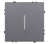 Выключатель проходной одноклавишный с подсветкой без рамки Kollinger Eclipse EC-008GY