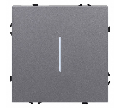 Выключатель проходной одноклавишный с подсветкой без рамки Kollinger Eclipse EC-008GY