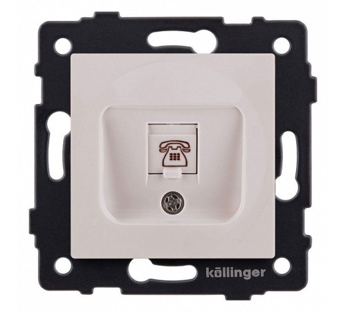 Розетка телефонная RJ-11 со штрокой, без рамки Kollinger REA-009CM