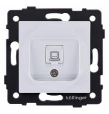Розетка Ethernet RJ-45 без рамки Kollinger  REA-018WH