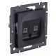 Розетка двойная Ethernet RJ-45 и со шторками, без рамки Kollinger REA-019BM