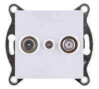 ТВ-розетка и SAT-розетка оконечная без рамки Kollinger  REA-035WH