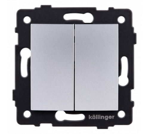 Выключатель проходной двухклавишный без рамки Kollinger REA-R-009GY