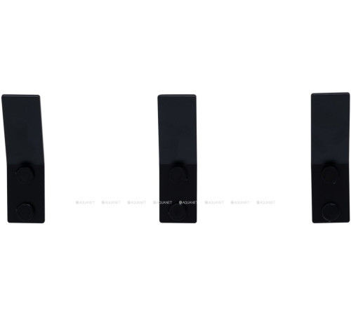 Комплект крючков Aquanet Магнум 3 шт. черный матовый 00336615