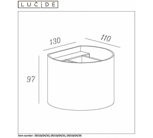 Накладной светильник Lucide Xio 09218/04/30