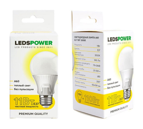 Лампа светодиодная LEDS POWER A60 006628