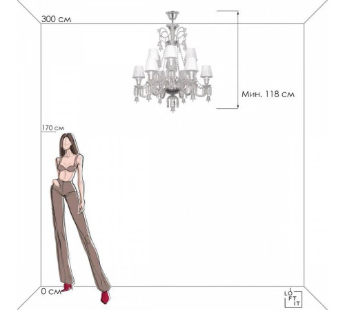 Подвесная люстра Loft it Zenith 10210/12 White