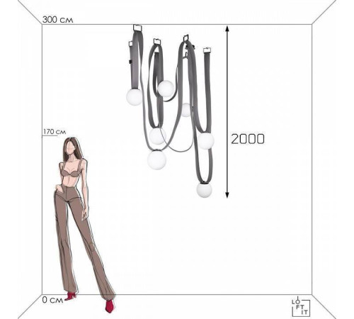 Подвесная люстра Loft it Picot 10240/7