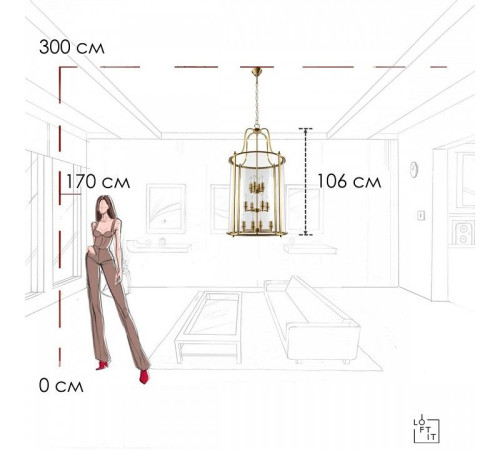 Подвесной светильник Loft it Lighthouse 10456/12 AB