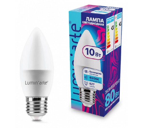 Лампа светодиодная Luminarte E27 10Вт 6500K LSTD-C37-10W6KE27