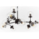 Люстра на штанге LUMINA DECO Zodiak LDP 160-12 BK+PR