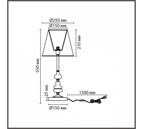 Настольная лампа декоративная Lumion KENTUKI 8283/1T