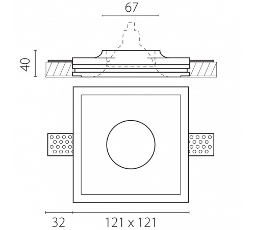 Встраиваемый светильник Lightstar Anello 002000