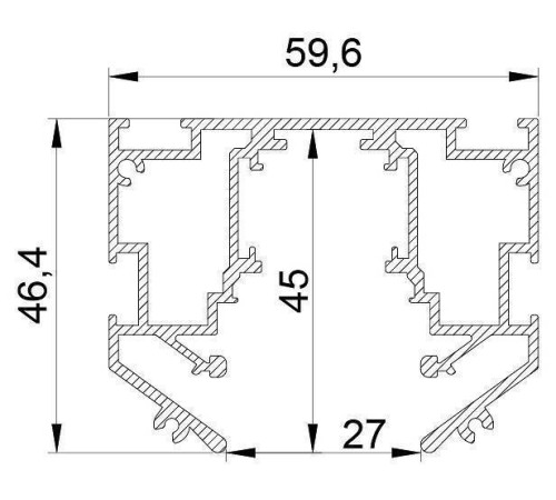 Трек встраиваемый Lightstar Uno 509427L