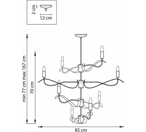 Люстра на штанге Lightstar Ragno 733283