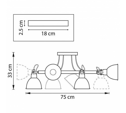 Люстра на штанге Lightstar Acrobata 761063