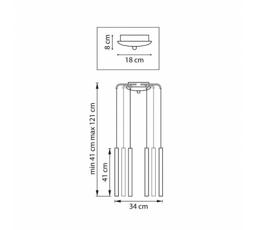 Подвесная люстра Lightstar Tubo L8T747237