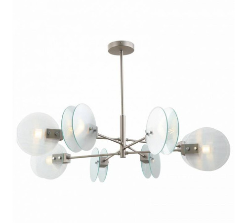 Люстра на штанге iLamp Panorama 15598-8 SN+CL