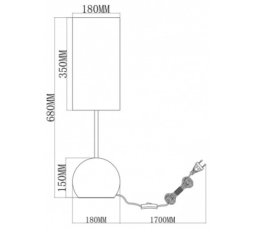Настольная лампа декоративная Moderli Flint V11589-1T