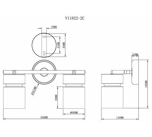 Спот Moderli Almero V11822-2C