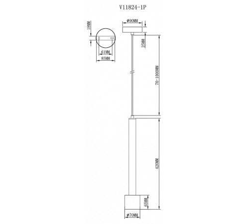 Подвесной светильник Moderli Malet V11824-1P