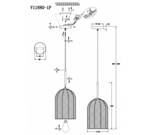 Подвесной светильник Moderli Yarn V11880-1P