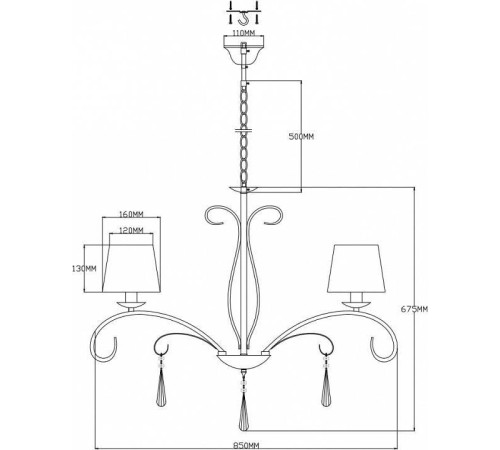 Подвесная люстра Moderli Aramco V2602-8P