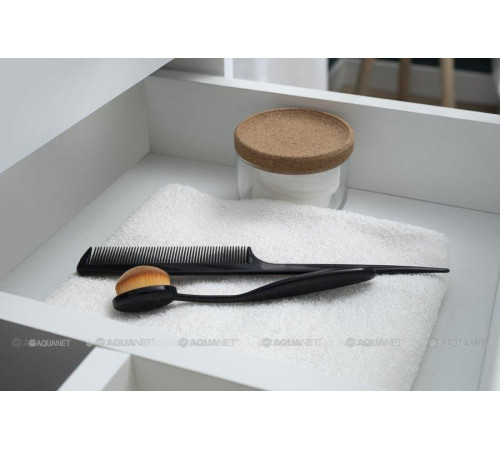 Набор мебели для ванной Aquanet Беркли 60 белый глянец/дуб рошелье зеркало белый глянец 00258905