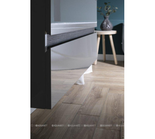 Набор мебели для ванной Aquanet Беркли 60 белый глянец/дуб рошелье зеркало белый глянец 00258905