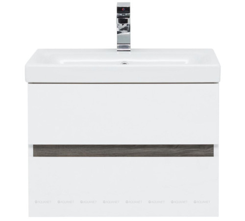 Набор мебели для ванной Aquanet Беркли 60 белый глянец/дуб рошелье зеркало белый глянец 00258905