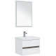Набор мебели для ванной Aquanet Беркли 60 белый глянец/дуб рошелье зеркало белый глянец 00258905