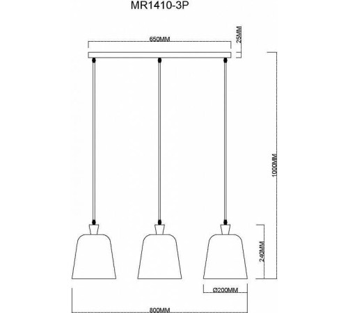 Подвесной светильник MyFar Madina MR1410-3P