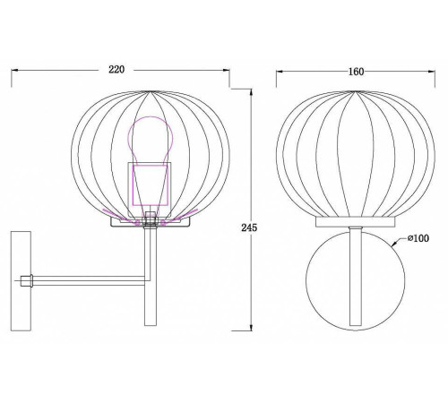 Бра MyFar Eliza MR1900-1W
