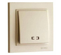 Выключатель одноклавишный с подсветкой Mono Electric Despina 102-170025-101