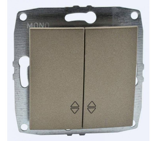 Выключатель проходной двухклавишный без рамки Mono Electric Despina / Larissa 500-002323-111