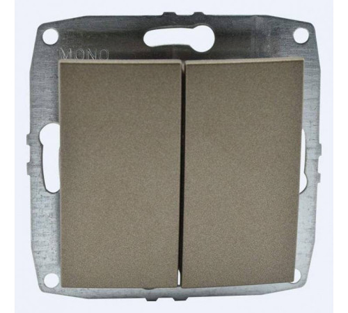 Выключатель двухклавишный без рамки Mono Electric Despina / Larissa 500-002325-102