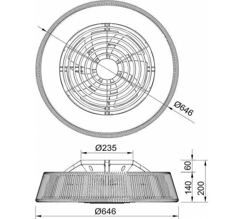Светильник с вентилятором Mantra (люстры-вентиляторы) Polinesia 8227