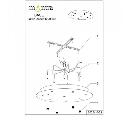 Подвесная люстра Mantra Arrecife 9366+9211 (8L)