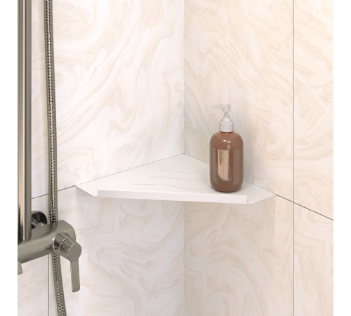 Полка для ванной угловая RGW MT-13W белая 49279913-01