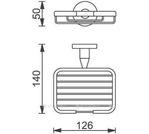 Мыльница Aquanet металлическая прямоугольная хром 3611