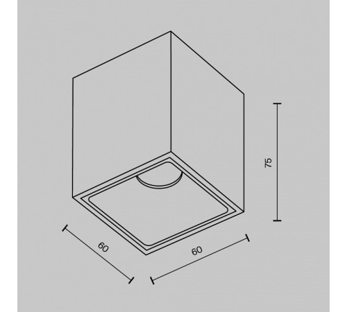 Накладной светильник Alfa LED C065CL-8W4K-SQ-B