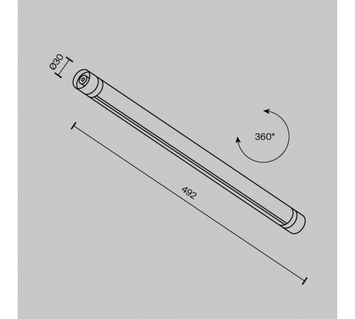 Трек подвесной Maytoni CA012-TRX-500-B