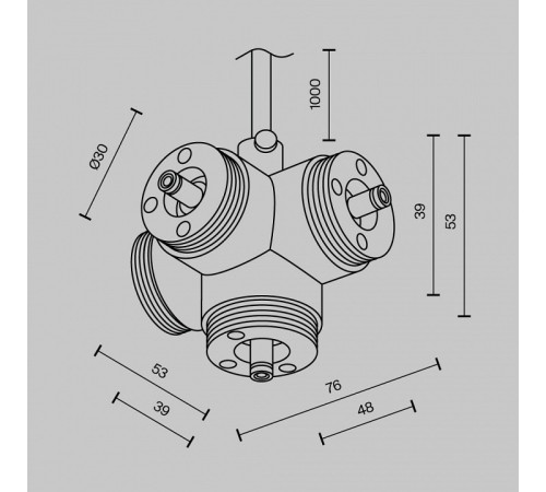Токопровод угловой внутренний Maytoni CA019L4C-P-B