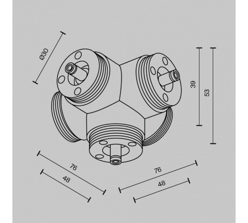 Соединитель угловой внутренний для треков Maytoni CA020L5C-B