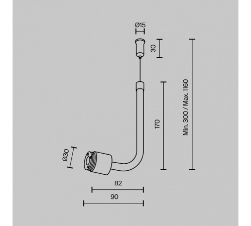 Токопровод концевой Maytoni CA024PL-B